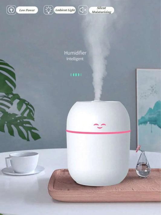 Aromatherapy Diffuser + Essential Oil, 220ml USB Portable Smiling Face Aromatherapy Humidifier Mist Sprayer, 10ML Multiple Fragrance Essential Oils
