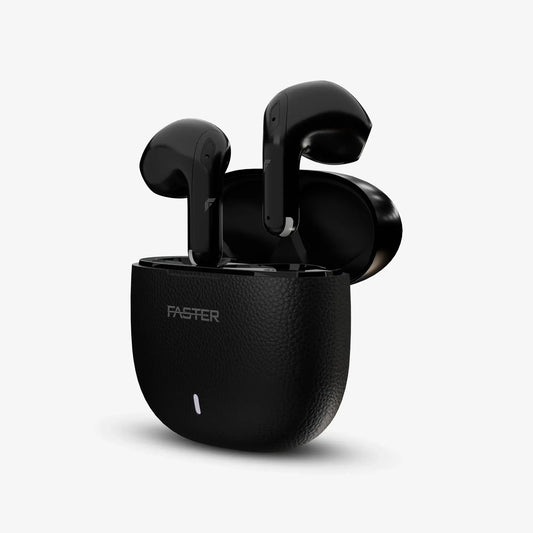 Earbuds in Black FASTER  Premium in-ear audio experience