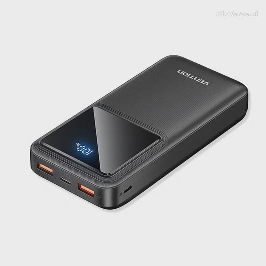 20000mAh Power Bank (Micro-USB + USB-C + USB-A + USB-A)